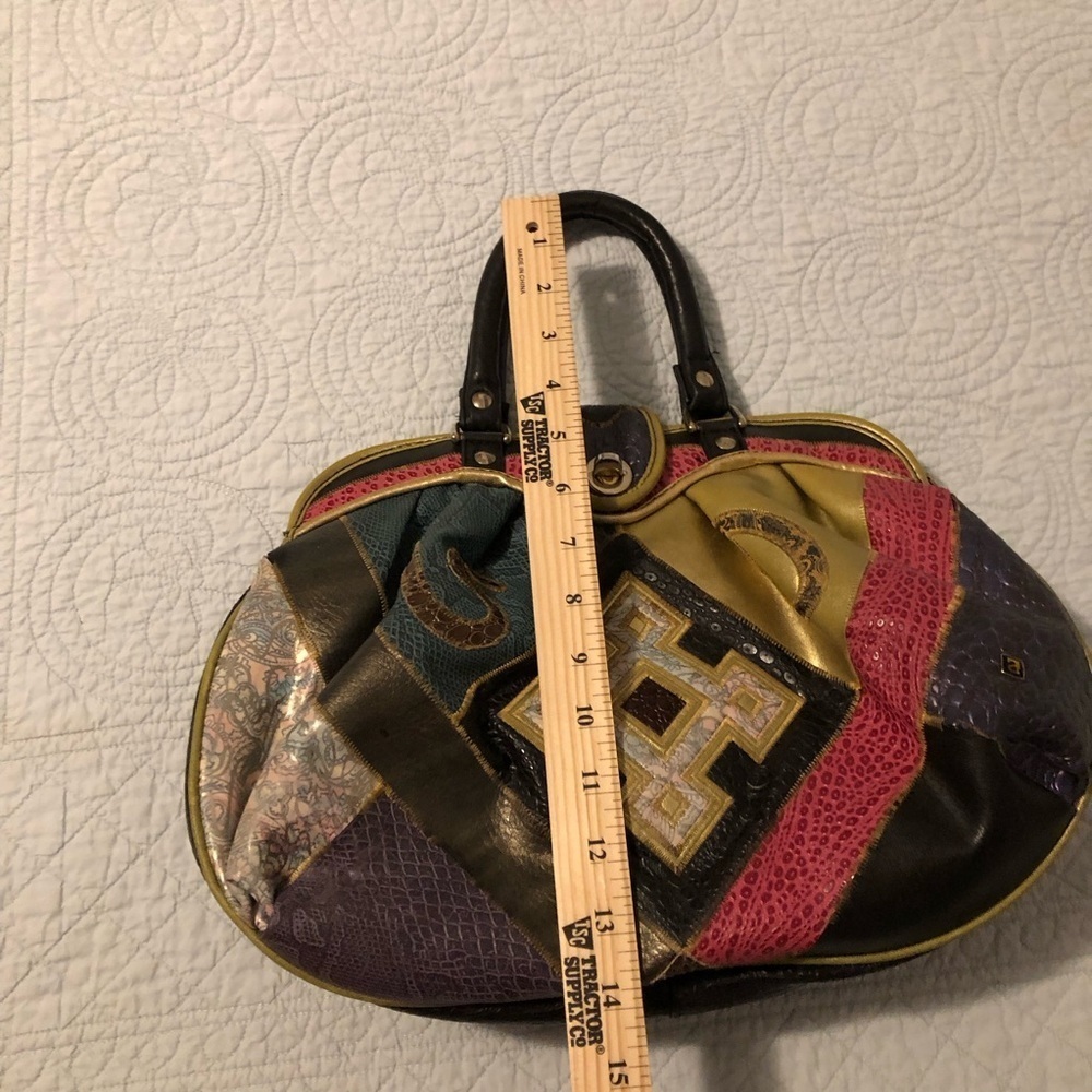 Vintage 80’s Nas patchwork purse bag satchel. - Picture 12 of 13